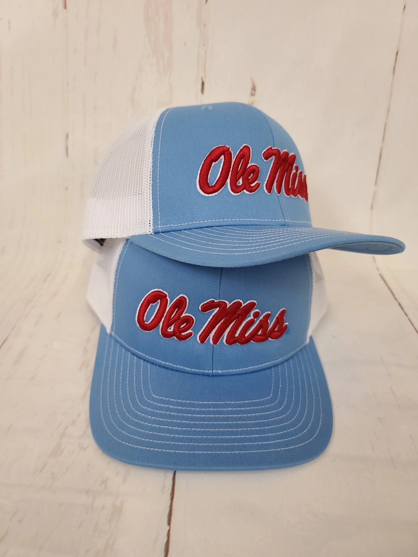 Speckle Bellies- Script Ole Miss Puff Cap