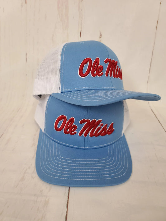 Speckle Bellies- Script Ole Miss Puff Cap