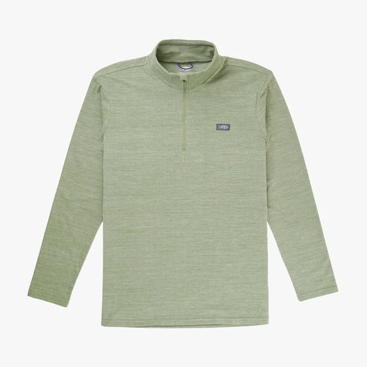 AFTCO- Coastal Layer 1/4 Zip- Sage Heather