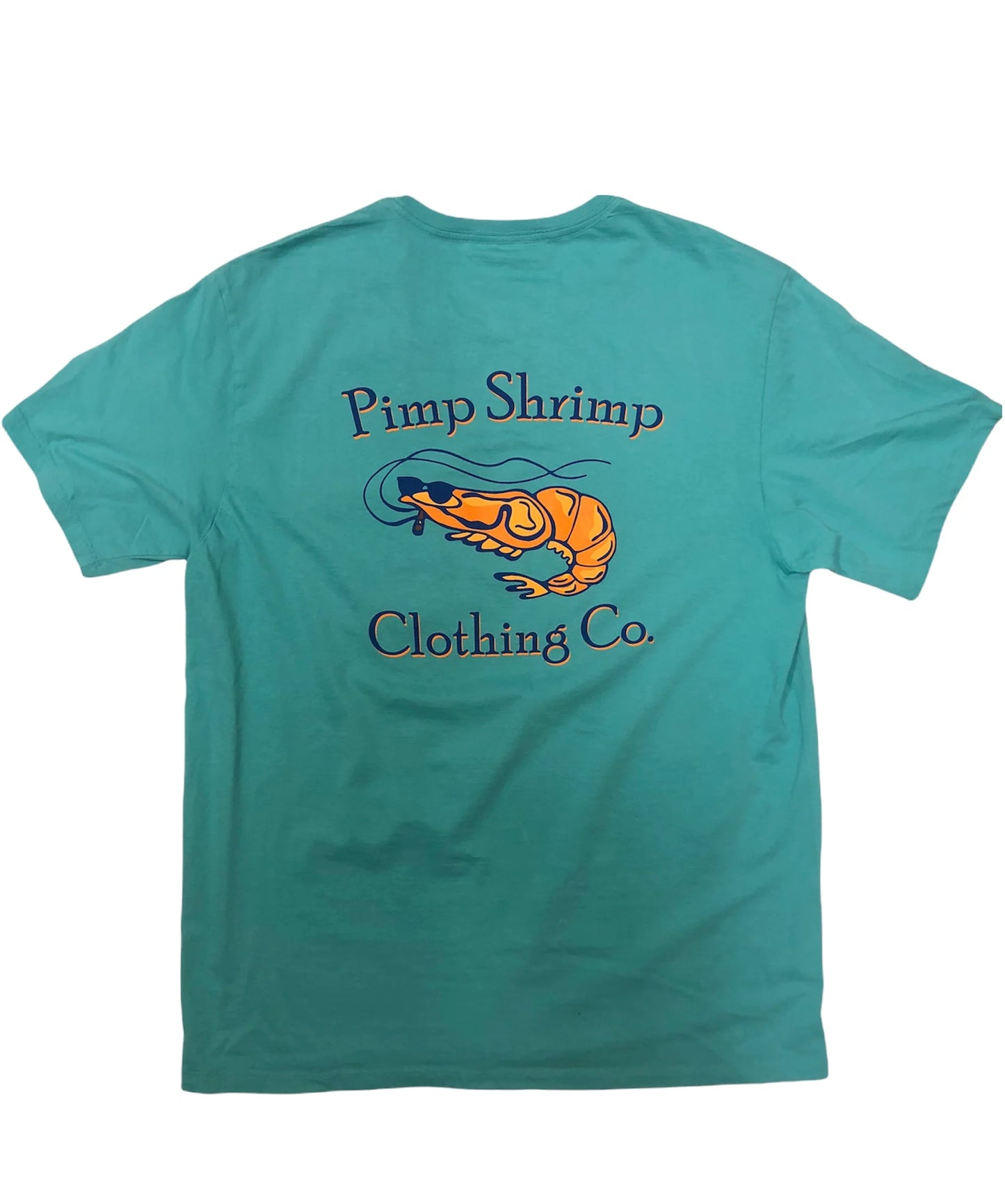 Pimp Shrimp- Short sleeve tee, Seafoam