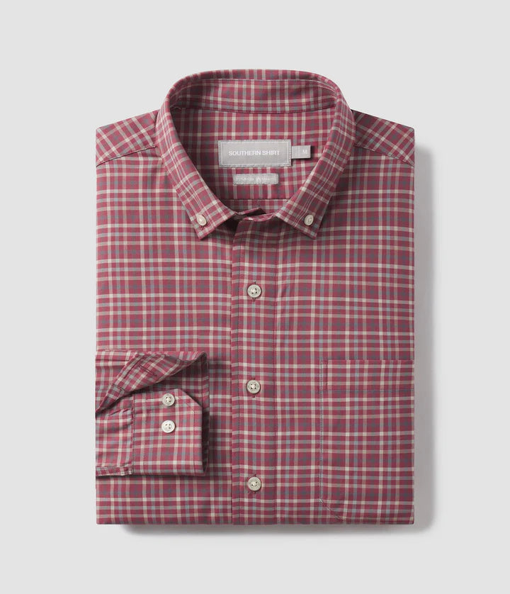 Southern Shirt Co.- Samford Check, Red Mahogany