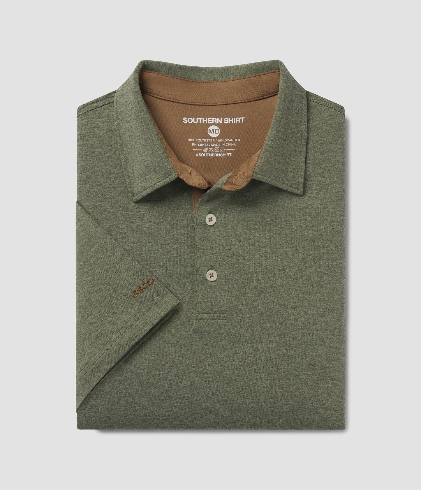 Southern Shirt Co.- Grayton Heather Polo, Thyme
