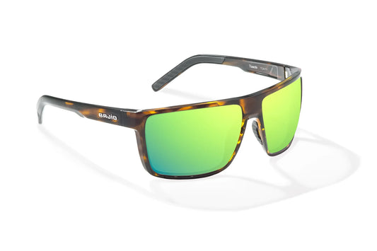 Bajio-Toads- Brown Tortoise Gloss, Green Mirror Glass