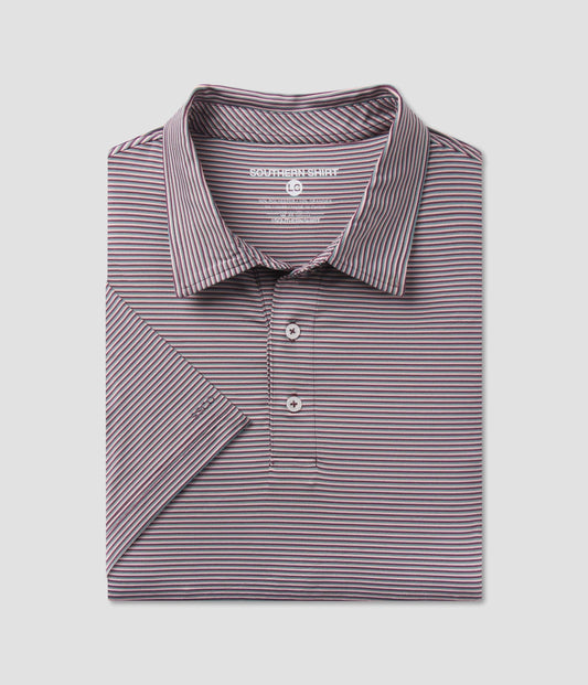 Southern Shirt Co. - Large Stripe Polo, Mulberry