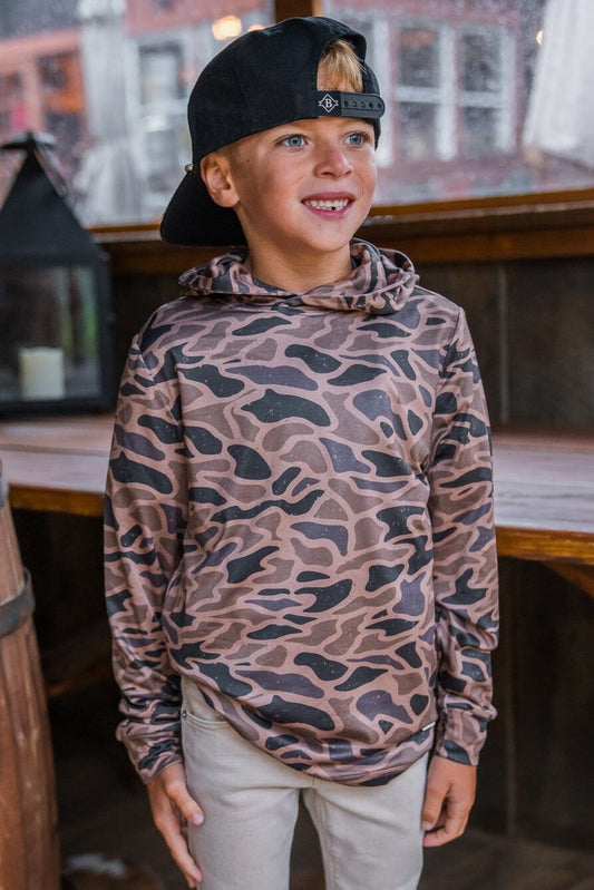 Burlebo- Youth Performance Hoodie, Gauge Camo