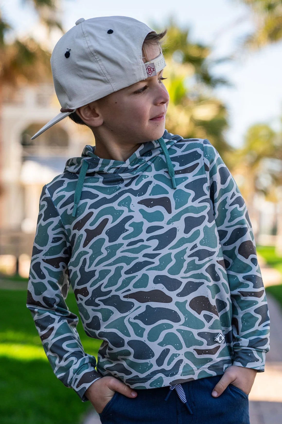 Burlebo- Youth Retro Duck Camo Hoodie