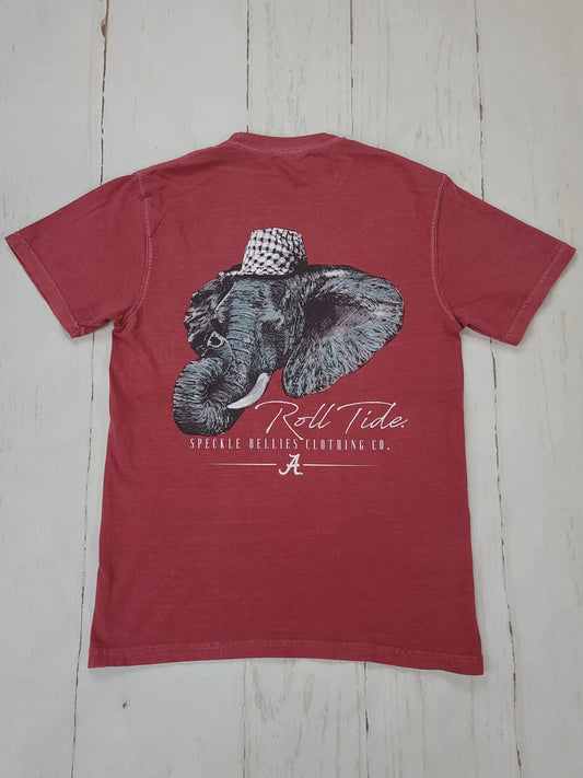 Speckle Bellies-Houndstooth Elephant Pocket Tee