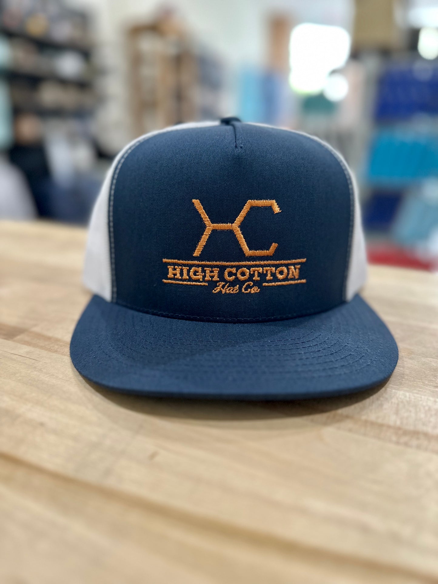 High Cotton Hat Co.- Flynn Flat Bill Navy